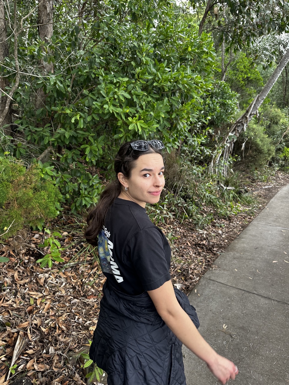 Ioana walking during a Noosa walk